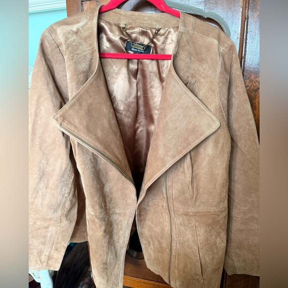 vintage Dennis Basso genuine leather suede Motorcycle jacket XL - Picture 8 of 11